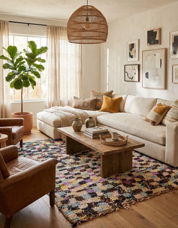 4' 9 x 6' 2 Hand Knotted Moroccan Rug