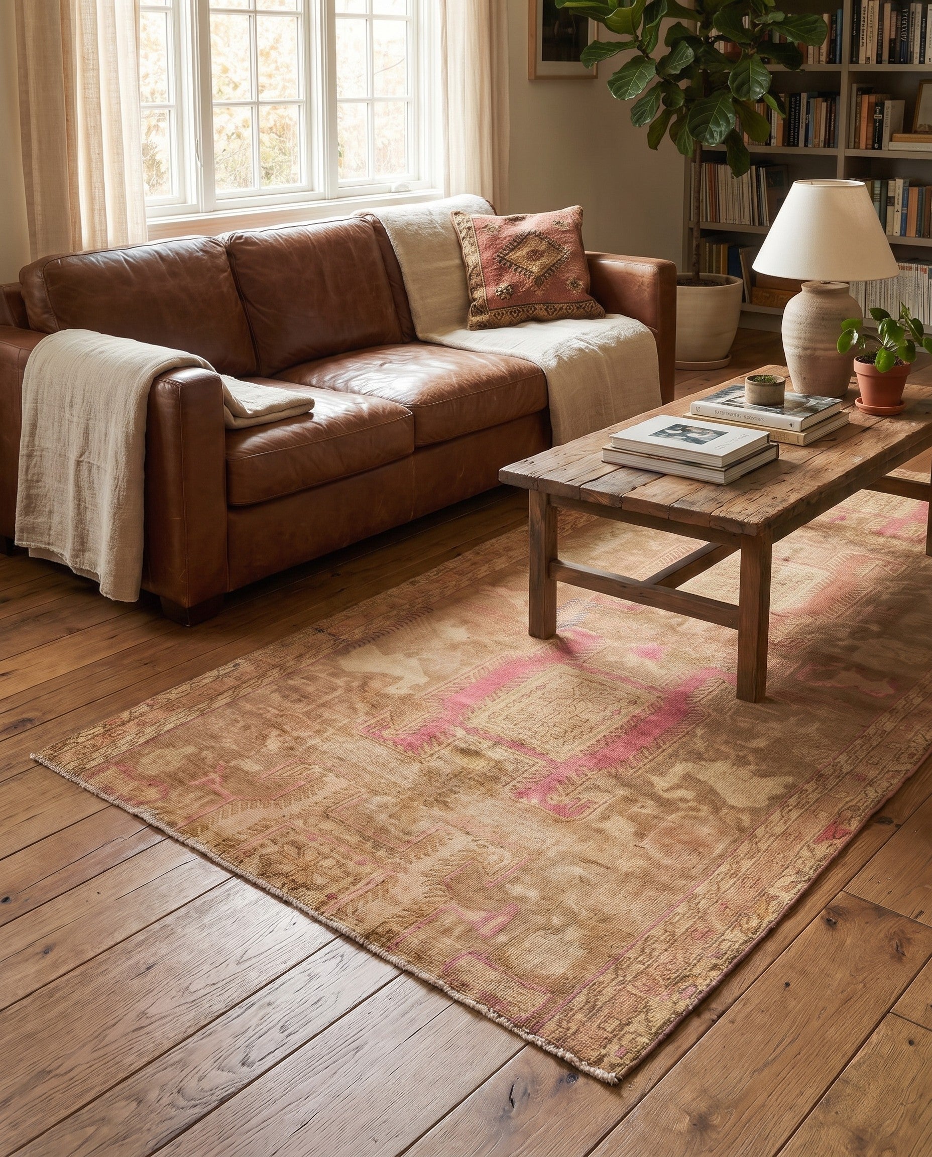 3' 7 x 6' 7 Hand Knotted Ultra Vintage Persian Wool Rug