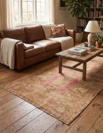 3' 7 x 6' 7 Hand Knotted Ultra Vintage Persian Wool Rug