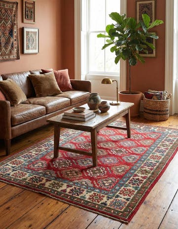 4' 1 x 6' 2 Hand Knotted Kazak Rug