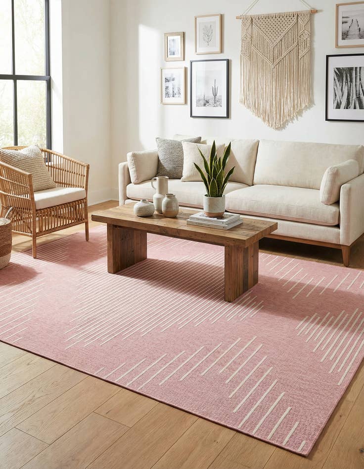 Detail image of 7' x 10' Easy-Clean Modern Indoor / Outdoor Rug