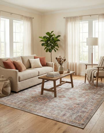 7' 10 x 7' 10 Washable Timeless Square Rug