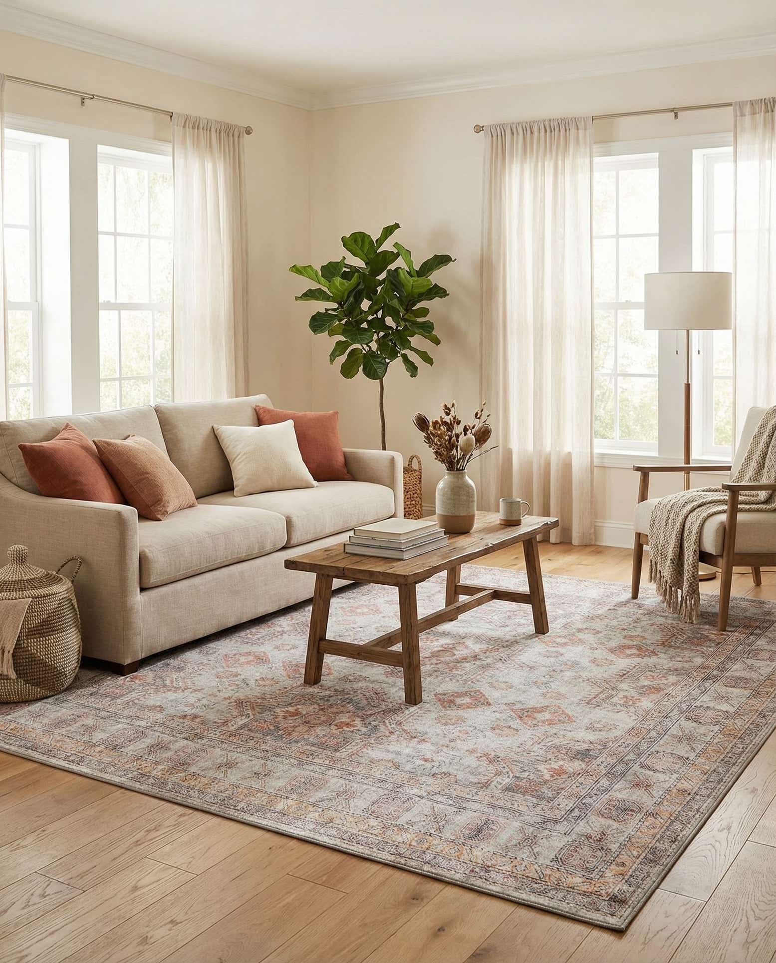7' 10 x 7' 10 Washable Timeless Square Rug