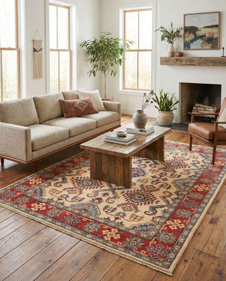 5' 8 x 7' 10 Hand Knotted Kazak Rug