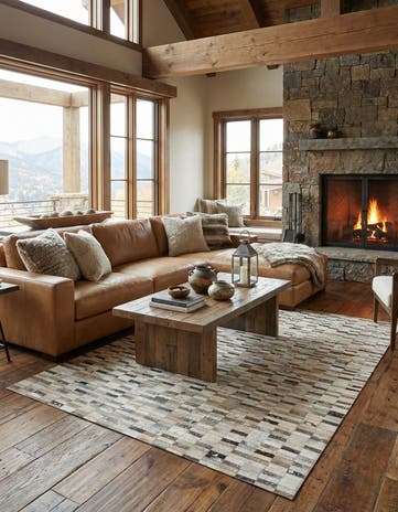 5' 1 x 7' 11 Cowhide - Patchwork Rug