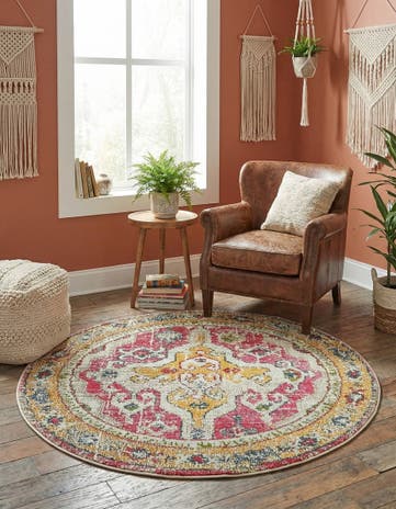 Washable Arte Round Rug
