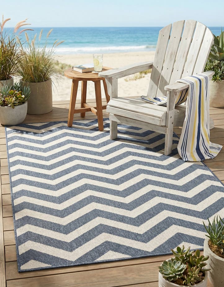 4' x 6' Easy-Clean Coastal Indoor / Outdoo...