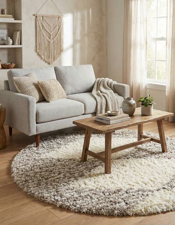 5' x 5' Infinity Shag Round Rug