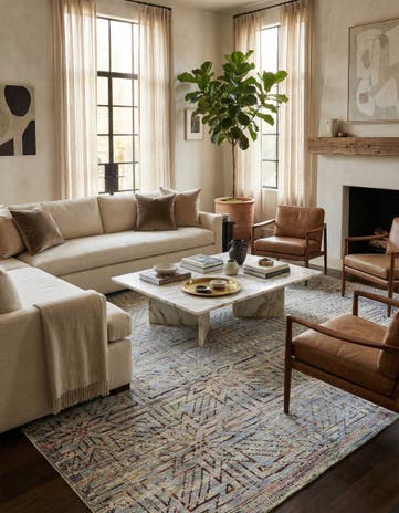 13' 2 x 15' 4 Hand Knotted Moroccan Wool Rug