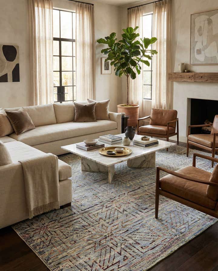 13' 2 x 15' 4 Hand Knotted Moroccan Wool Rug