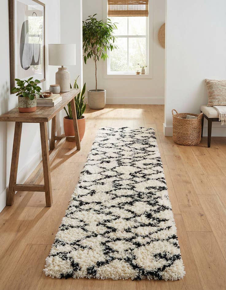 Detail image of 2' 7 x 10' Infinity Shag Runner Rug