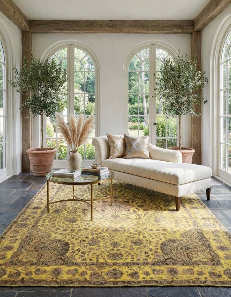 Detail image of 7' 9 x 11' 7  Hand Knotted Vintage Royal Persian Wool Rug