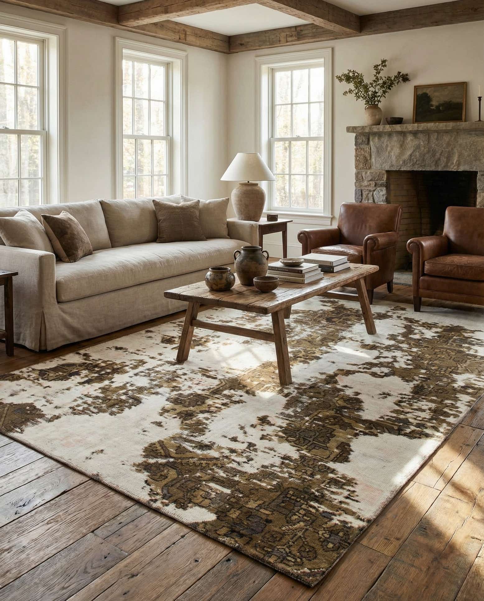 5' 2 x 7' 4 Hand Knotted Ultra Vintage Persian Wool Rug