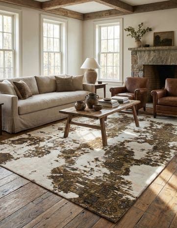 5' 2 x 7' 4 Hand Knotted Ultra Vintage Persian Wool Rug