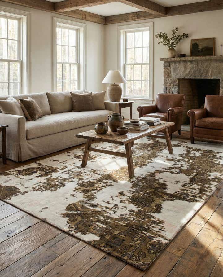 5' 2 x 7' 4 Hand Knotted Ultra Vintage Persian Wool Rug