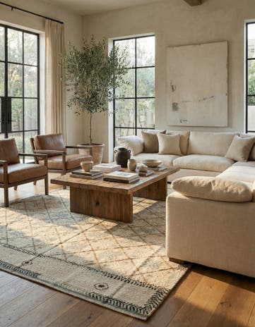 7' 8 x 10' 6 Hand Knotted Darya Wool Rug