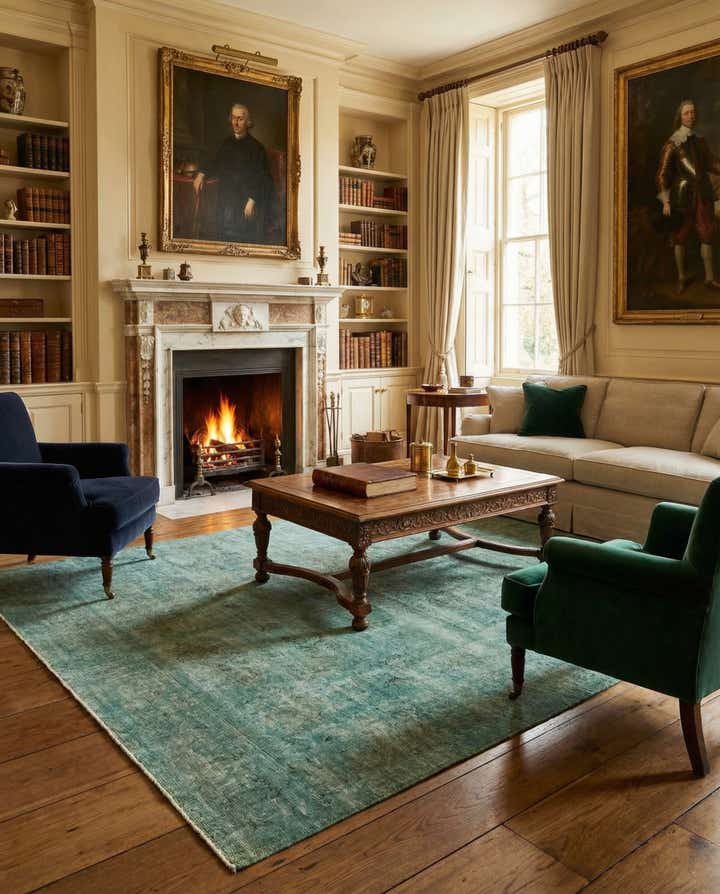 9' 7 x 12' 10 Hand Knotted Vintage Royal Persian Wool Rug