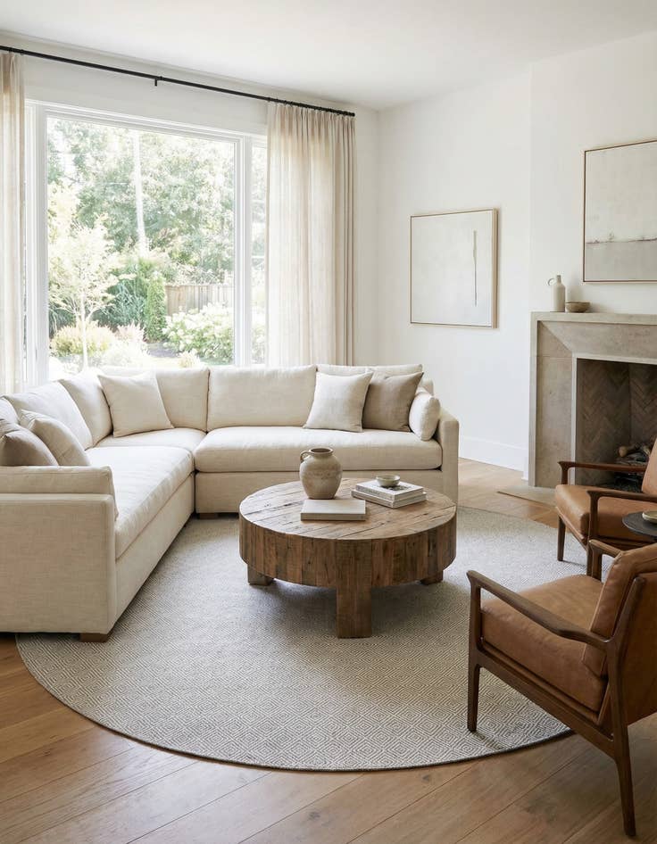 Detail image of 12' x 12' Geo Trellis Flatweave Round Rug