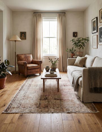 4' x 6' 5 Hand Knotted Ultra Vintage Persian Wool Rug