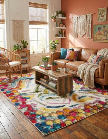 7' 10 x 10' Washable Vivid Rug