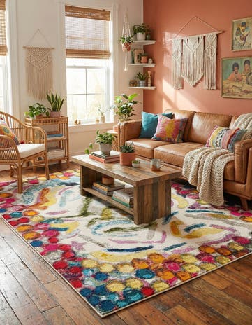 7' 10 x 10' Washable Vivid Rug