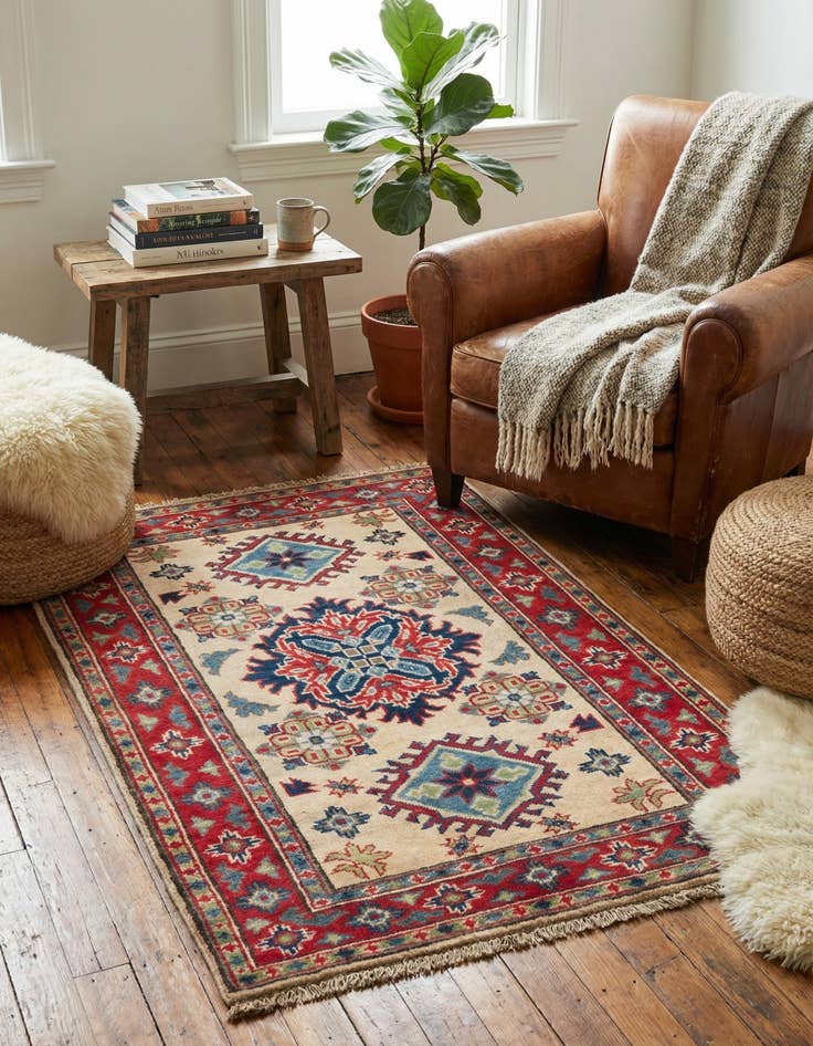 Detail image of 2' 9 x 4' 4  Hand Knotted Kazak Rug