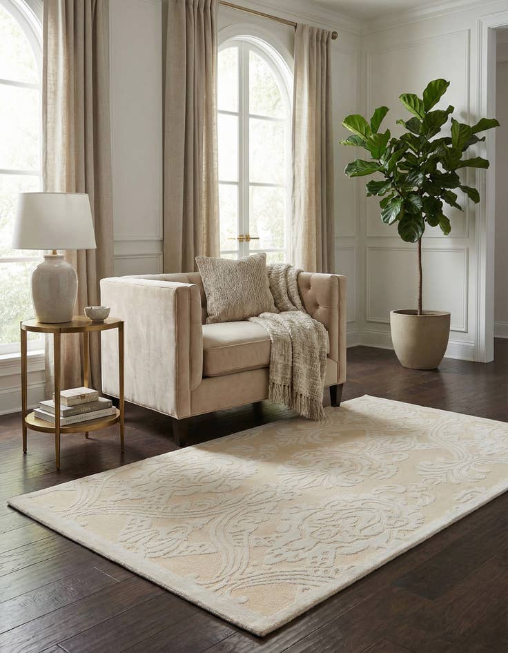 Detail image of 2' 11 x 4' 11  Hand Knotted Darya Wool Rug