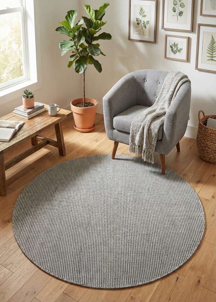 5' 1 x 5' 1 Easy-Clean Jill Zarin Palm Springs Indoor / Outdoor Round Rug