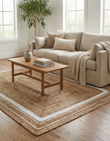 6' 1 x 9' Handmade Braided Jute Rug