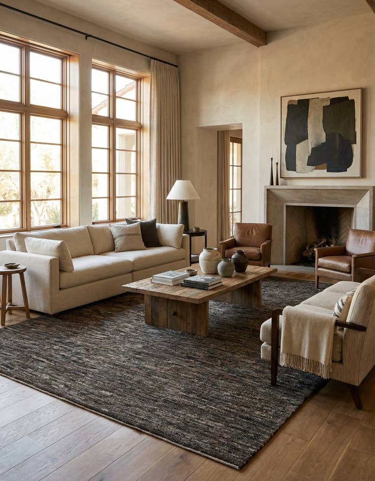 Detail image of 10' 5 x 14' 3  Hand Knotted Beni Marok Rug