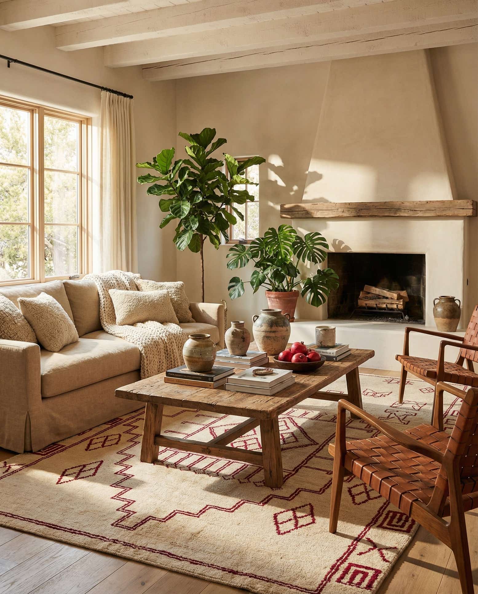 5' 4 x 8' 2 Hand Knotted Darya Wool Rug