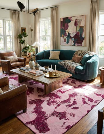 5' 10 x 9' 5 Hand Knotted Ultra Vintage Persian Wool Rug