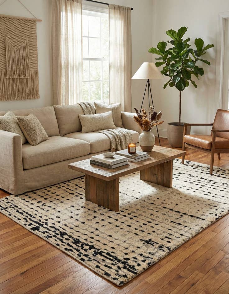 Detail image of 5' 6 x 7' 11  Hand Knotted Darya Wool Rug