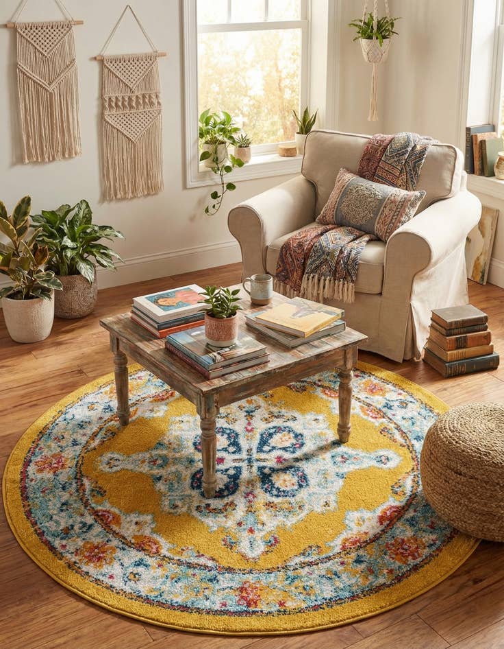 Detail image of 3' 3 x 3' 3 Parker Round Rug