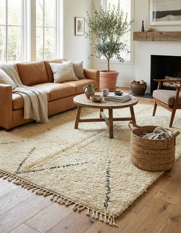 6' 2 x 9' 10 Hand Knotted Moroccan Wool Rug