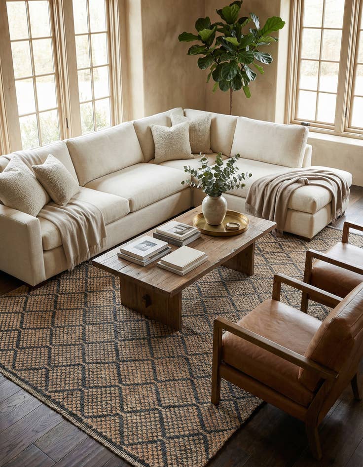 Detail image of  6' 7 x 10' 4  Hand Knotted Darya Wool Rug