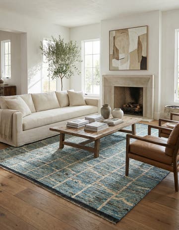 7' 7 x 10' 1 Hand Knotted Moroccan Wool Rug