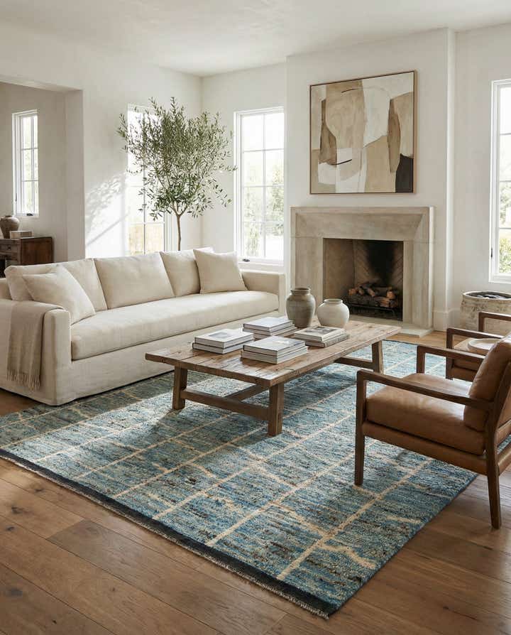 7' 7 x 10' 1 Hand Knotted Moroccan Wool Rug