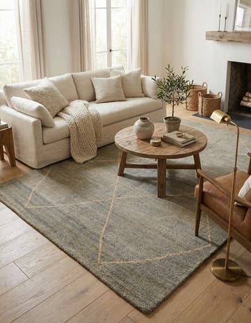 4' 7 x 6' 8 Hand Knotted Darya Wool Rug