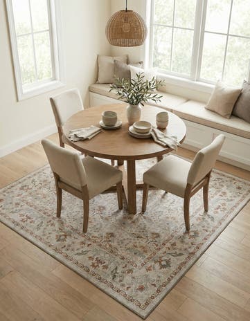 7' 10 x 7' 10 Washable Timeless Square Rug