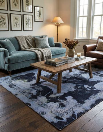 4' 8 x 6' 3 Hand Knotted Ultra Vintage Persian Wool Rug