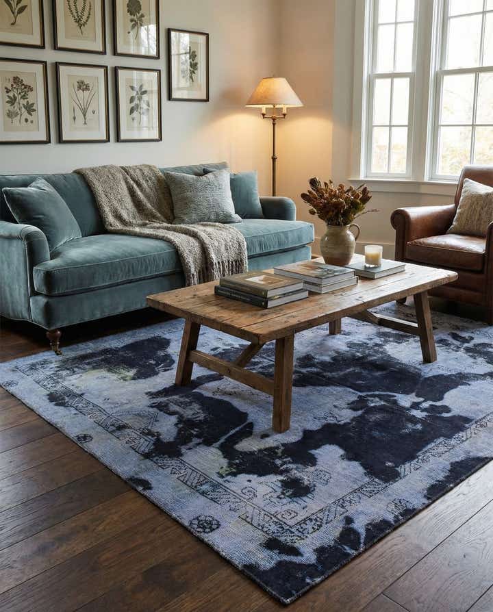 4' 8 x 6' 3 Hand Knotted Ultra Vintage Persian Wool Rug