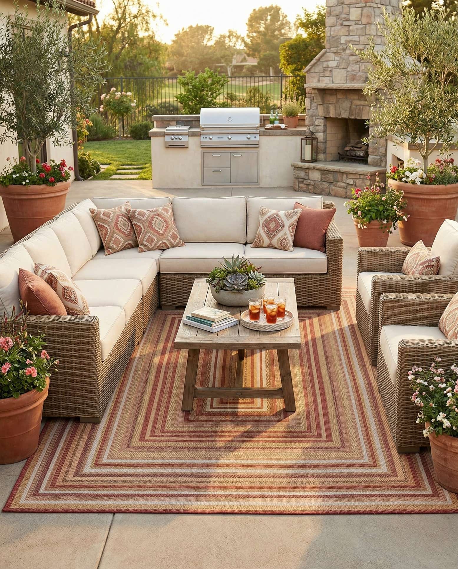 9' x 12' Easy-Clean Baja Indoor / Outdoor Rug