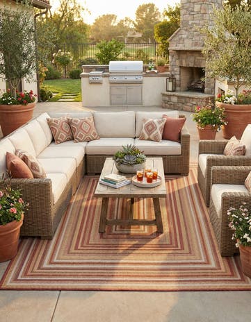 9' x 12' Easy-Clean Baja Indoor / Outdoor Rug