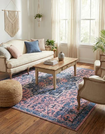7' 3 x 7' 3 Washable Francesca Square Rug