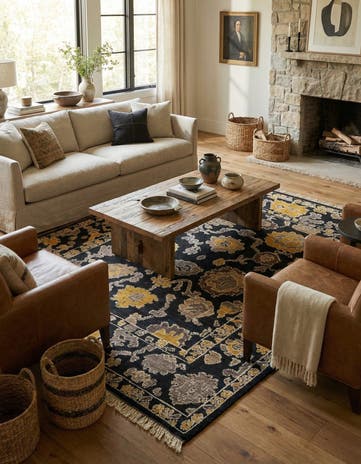8' 2 x 10' 4 Hand Knotted Oushak Wool Rug