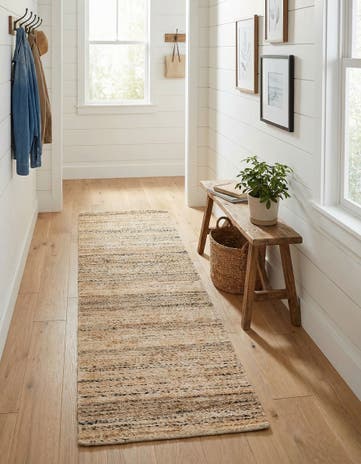 2' x 8' Hand Woven Palm Beach Jute Runner Rug