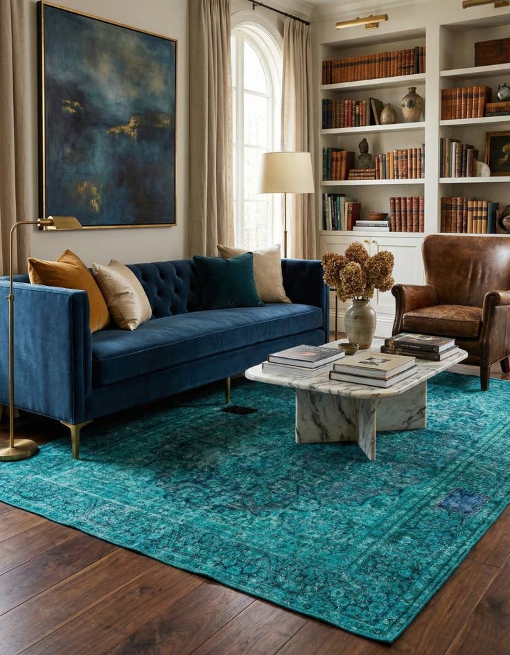 Detail image of 6' 10 x 9' 5  Hand Knotted Ultra Vintage Persian Wool Rug