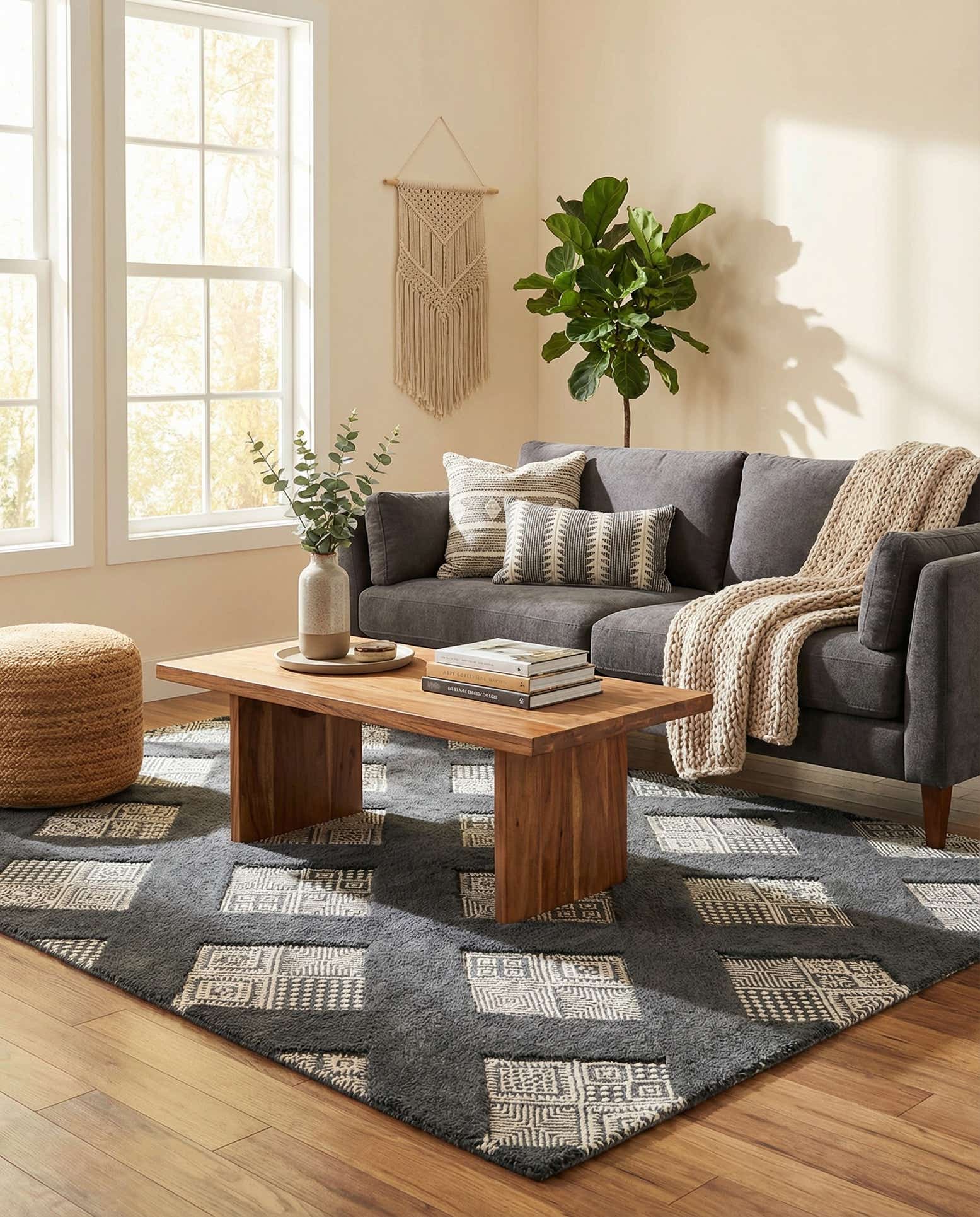 5' 2 x 8' Hand Woven Hand Woven Rug