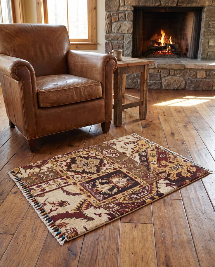 Detail image of 65cm x 90cm Hand Knotted Ariana Ziegler Rug